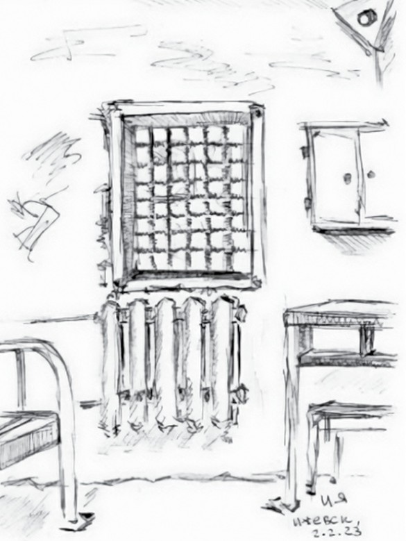 Ижевск, 2 февраля 2023 года. Рисунок Ильи Яшина